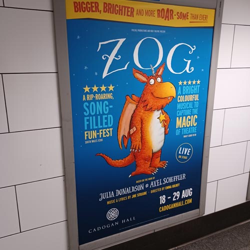 Zog is just one of the licensed characters which has made the jump from page to stage.