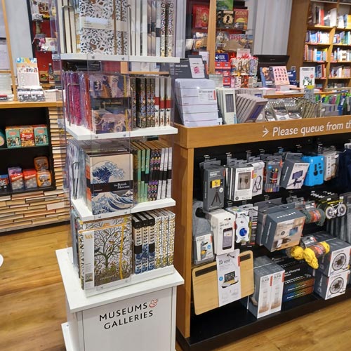 A Museums & Galleries display case included a number of heritage brands.