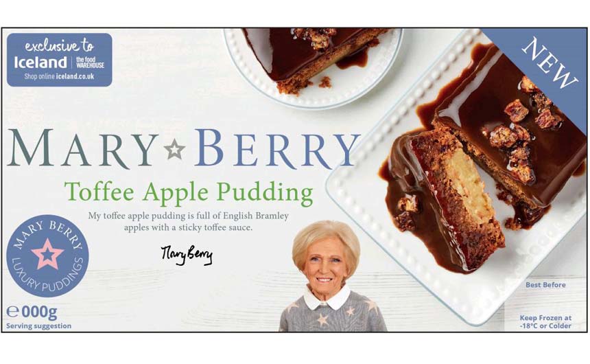 Iceland has a long-term partnership with Mary Berry.