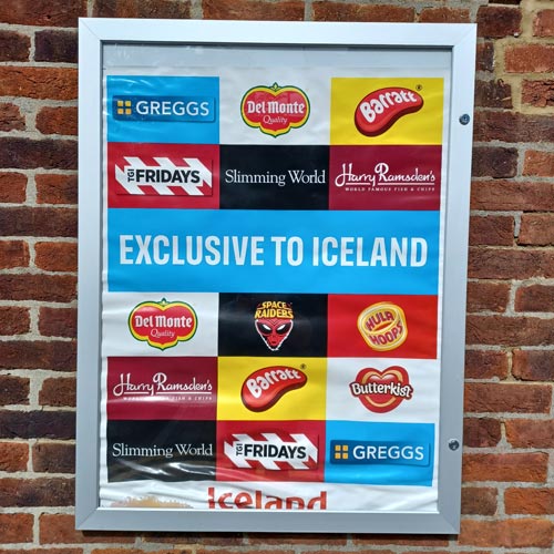 Iceland has clearly evaluated the value of exclusives and working with well known brand names.