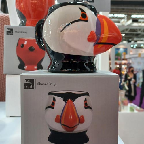 Half Moon Bay had a range of RSPB-inspired mugs, shaped as birds such as this puffin.