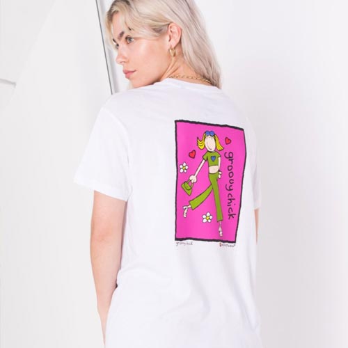 The Groovy Chick organic cotton t-shirt range from Daisy Street landed on Asos in September 2020, with the launch trending on Twitter.