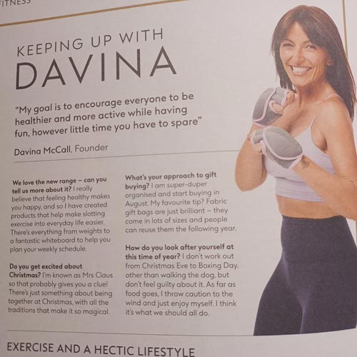 It seems a sensible move for Boots to work with Davina McCall in a category like exercise.