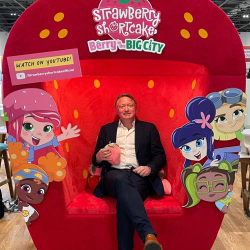 The super-sized scented Strawberry Shortcake chair was a big draw for WildBrain CPLG.