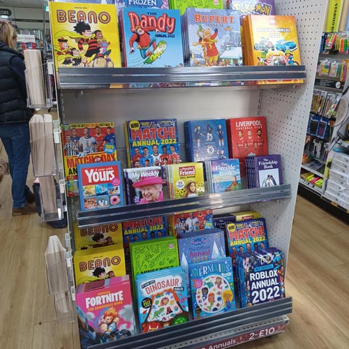 As well as children's annuals, WH Smith also stocks a number of titles for more mature readers.