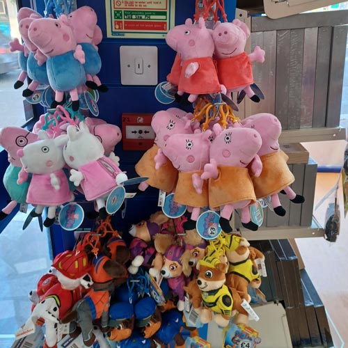 The Works makes the most of its in-store space with things like clip strips for plush.