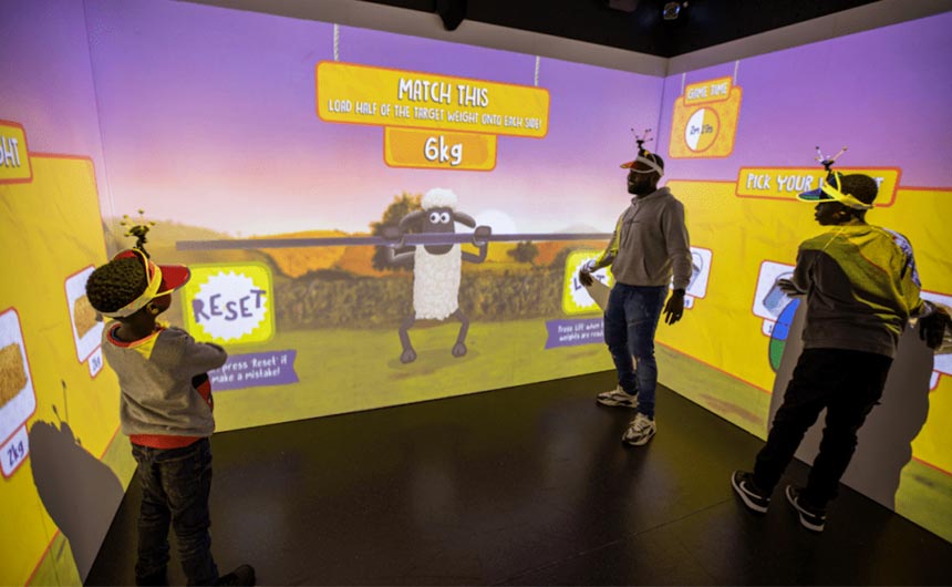 The Shaun the Sheep interactive games at the Electric Gamebox was featured at BLE.