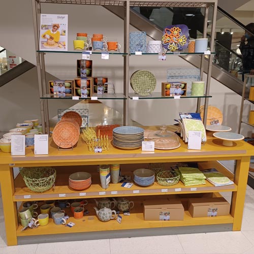 The Nadiya Hussain kitchenware range from Bliss was attractively displayed in a dedicated space in the store.
