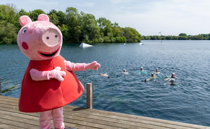Peppa Pig was given a behind the scenes look at a recent training session.