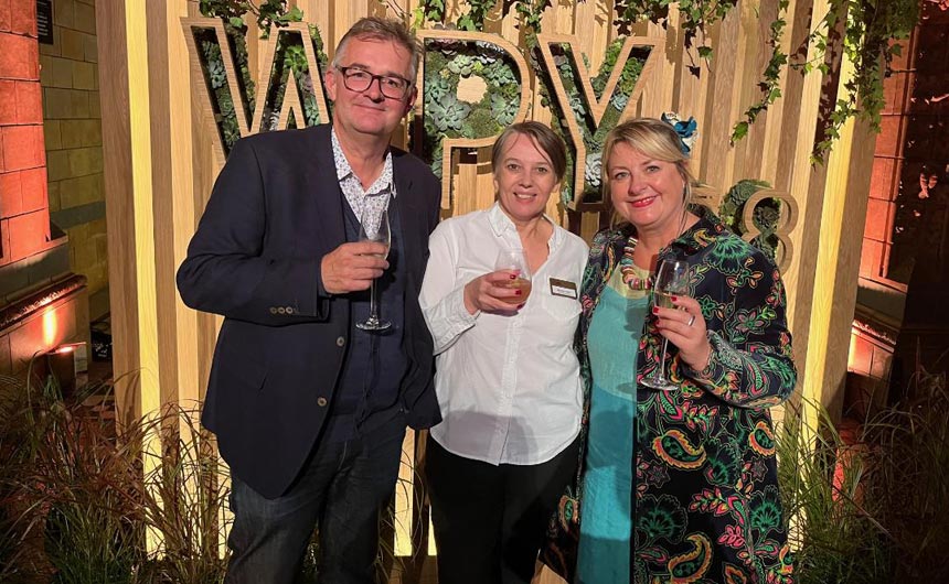 Max Publishing's Ian Hyder and Jakki Brown, pictured with NHM's head of licensing Maxine Lister at the WPY event.