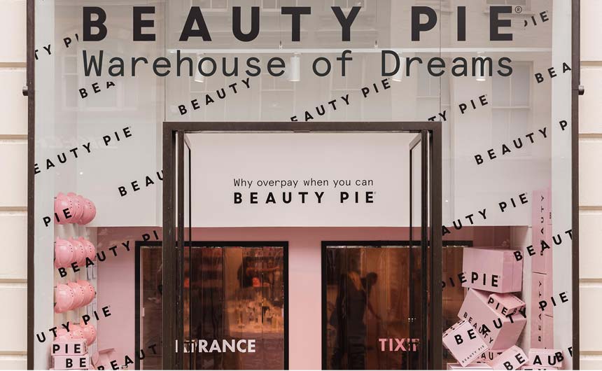 The Beauty Pie pop-up gave customers a chance to try the range before buying.