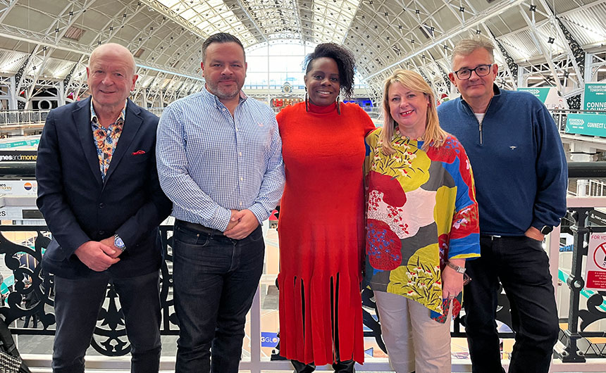 (L-R) Warren Lomax, Rob Willis, Chantelle White, Jakki Brown and Ian Hyder.